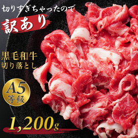 黒毛和牛 牛肉 切り落とし 売り切れ御免 A5等級 霜降り 1200g 200g×6 スライス メガ盛 送料無料 母の日 父の日 プレゼント ギフト 切りすぎちゃったので訳あり