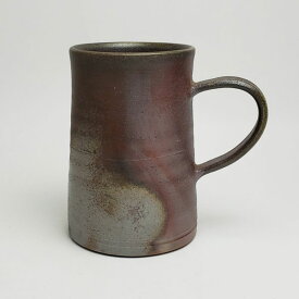 備前焼 手付麦酒呑（桟切）| おしゃれ 日本製 工芸品 和食器 陶器 ビアマグ ビールジョッキ ビールグラス 焼酎グラス 父の日 母の日 プレゼント ギフト 岡山県