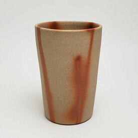 備前焼 麦酒呑（大）（緋襷）| おしゃれ 日本製 和食器 陶器 ビアマグ フリーカップ ビールグラス 焼酎グラス タンブラー 父の日 母の日 プレゼント ギフト 岡山県