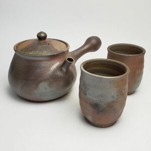 備前焼 茶の間(大)(桟切)| おしゃれ 日本製 工芸品 和食器 陶器 急須 湯呑 茶器セット 夫婦湯呑 父の日 母の日 プレゼント ギフト 岡山県