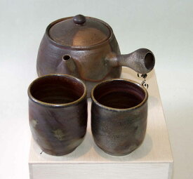 急須 湯呑 茶器セット 夫婦湯呑 備前焼 茶の間(大)（桟切）