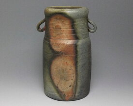 備前焼 耳付花入（窯変）| おしゃれ 日本製 工芸品 和食器 陶器 花器 花瓶 フラワーベース 父の日 母の日 プレゼント ギフト 岡山県