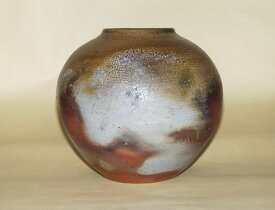 備前焼 柴岡守作 壷（中）（守-09）| おしゃれ 日本製 工芸品 和食器 陶器 花瓶 花入 一輪挿し 花器 フラワーベース 父の日 母の日 プレゼント ギフト 岡山県