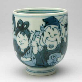 有田焼 手描き 七福神 小 湯呑み