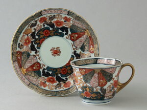 コーヒーカップ コーヒー碗皿 有田焼 菊割花紋 珈琲碗皿(1客) Y164-W