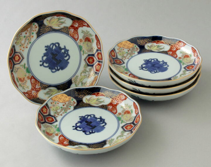 楽天市場】中皿 取り皿 セット 有田焼 巻物四君子 銘々皿揃 （径17cm 