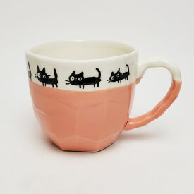 常滑焼 マグカップ ネコ 290cc Y1358 | マグ 猫 ねこ おしゃれ コーヒーカップ 和食器 陶製 プレゼント ギフト 贈答用 食器 結婚祝い 婚礼祝 新築祝い 米寿 傘寿 喜寿 お祝い 記念品