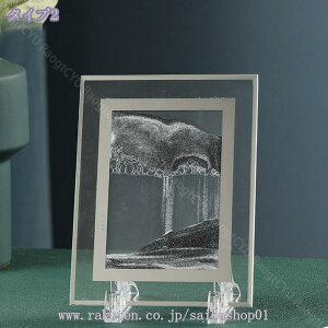 オフィスの装飾 サンドピクチャー 動く砂のアート絵 飾り 置物 面白い 3D抽象的な風景 おきもの お洒落 プレゼント最適 3D風景 砂絵 アートピクチャー スクエア形 スタイリッシュ 美術工芸