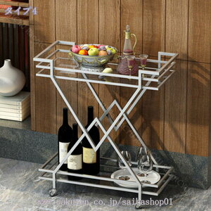 キッチンワゴン ステンレス製 ワゴン キャスター付き 2段 幅70cm 配膳ワゴン 業務用 収納 収納カート 配膳カート 組立式 キャスター付き 大型 業務用 レストラン ホテル ドリンク 調理台 台所