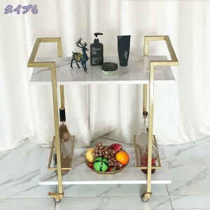 サービスカート キッチンワゴン 配膳車 取っ手 付き サービスワゴ ン 3段 収納カート 食事用ワゴン 配膳ワゴン キャスター付き 塗装された鉄 強力な耐荷重能力 大容量 移動便利 組み立てが