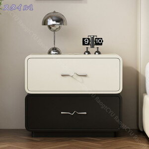 木製ナイトスタンド ナイトスタンド 2つの収納引き出し付き モダンでミニマリストなベッドサイドキャビネット 小さなベッドサイドテーブル 小物収納 リビング 寝室 多機能エンドテーブル