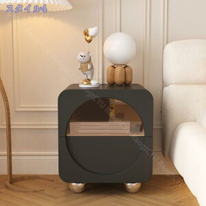 ベッドサイドテーブル 引き出し2つ付きのベッドルーム ナイトテーブル 寝室用ナイトスタンド 強化ガラス製引き出し付きベッドサイドテーブル ソファサイドテーブル サイドテーブル 小物