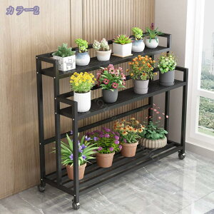 1000円OFFクーポン フラワースタンド 花台 プランタースタンド 3段 ガーデンラック 屋外 室内 植木鉢 園芸ラック おしゃれ キャスター付き 錆びない 簡単組み立て 収納ラック ベランダ 玄関 ガ