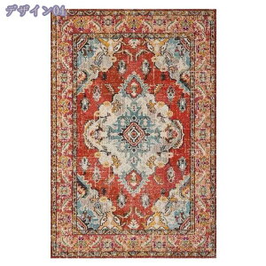 おしゃれ 洗えるラグマット カーペット 北欧ヴィンテージ 1畳 1.5畳 2畳 2.5畳 滑り止め 掃除やすい 床暖可 ホットカーペット対応 ペルシャ絨毯 ふわふわ肌触り 折り畳み 長方形 低反発 厚手