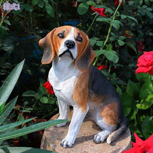 置物 屋外 動物 ガーデニング オーナメント 庭 犬 アニマル ガーデン オブジェ かわいい おしゃれ インテリア雑貨 部屋 玄関 卓上 ベランダ 芝生 花壇 カントリー雑貨 樹脂 鉢飾り クリスマス