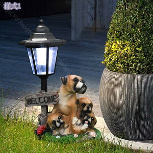 犬 雑貨 ガーデン 雑貨 庭 ガーデニング 置物 ライト オブジェ かわいい 動物 インテリア 樹脂製 防水 耐久性 癒しグッズ 装飾品 マイクロ風景工芸品 ソーラーライト ガーデンライト 飾り物