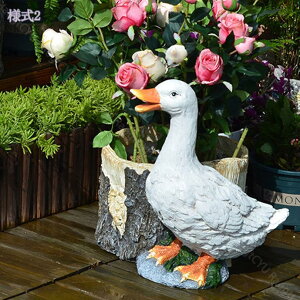 2000円OFFクーポン 置物 ガーデン 雑貨 動物 庭のオブジェ置物 オーナメント オブジェ アヒル 植木鉢 庭 インテリア 屋外 ガーデニング雑貨 おしゃれ 可愛い ガーデングッズ ガーデンオーナメ