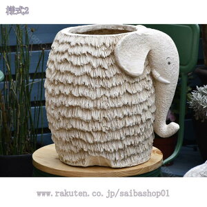2000円OFFクーポン ガーデンオーナメント ぞう 置物 オブジェ ガーデン 庭 屋外 玄関 出窓 階段 インテリア雑貨 おしゃれ 可愛い 動物 植木鉢 工芸品 プレゼント 雑貨 ガーデニング置物 アウト