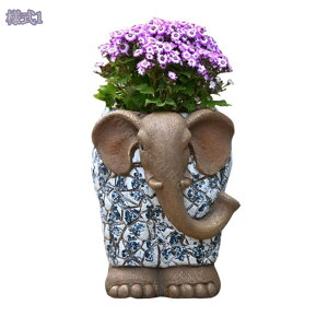 2000円OFFクーポン ガーデン雑貨 置き物 ガーデニングオーナメント ぞう ガーデニング 置物 庭 インテリア かわいい 動物 植木鉢 庭の装飾 芝生 玄関先 庭 ガーデン ベランダ 店舗 おしゃれ 屋