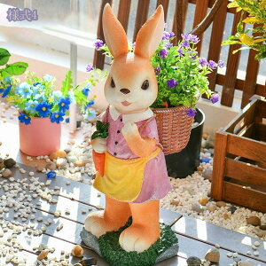 ガーデニング 置物 かわいいうさぎ 植木鉢 ガーデンオーナメント ガーデニング雑貨 おしゃれ 多肉植物用植木鉢 屋内屋外装飾 癒し 動物 オーナメント 置物 防水 屋外 デコレーション アニマ