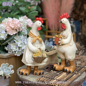 ガーデニング ガーデン 動物 オブジェ ガーデンオーナメント 鷄 庭 置物 芝生 ベランダ 玄関 おしゃれ インテリア 可愛い 庭のオーナメント 雑貨 アニマル 贈り物 誕生日 プレゼント 飾り 装