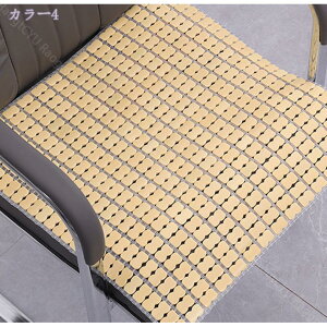 シートクッション 四角 夏用 オフィス 椅子クッション 天然涼み 竹製 通気性 メッシュ 竹 滑り止め付き 椅子 チェアパッド 汎用 いす用クッション カー用品 車 チェアパッド スクエア型 長時
