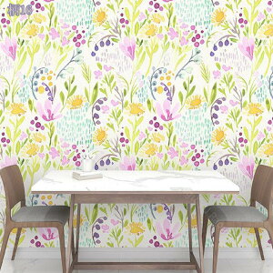 300円OFFクーポン 壁紙 のり付きリメイクシート 花柄 壁紙シール 貼り付け簡単 はがせる DIY 植物 ボタニカル 水彩画 クロス ふすま はがせる 装飾シート 厚手 おしゃれ カッティングシート 補