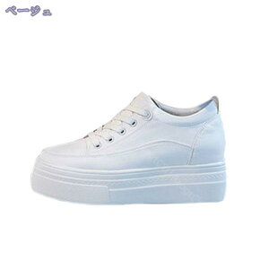2000円OFFクーポン 厚底 スニーカー レディース インヒール ランニング カジュアル シューズ レースアップ 大きいサイズ 通気性 ローカット 8cmヒール 歩きやすい フラットスニーカー ハイキン