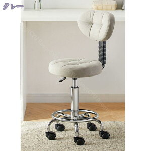 オフィスチェア パソコンチェア 丸椅子 ワーク キャスター付き 椅子 美容室 エステスツール 360度回転 組み立て簡単 昇降式 在宅勤務 キッチンチェア カウンターチェア 背もたれ付き スツー