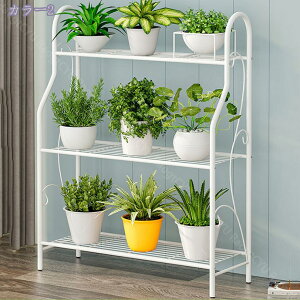 スタンド ラック オープンラック シェルフ 屋外 花台 フラワースタンド 棚 / フラワースタンド 3段 フラワースタンド 3段 多機能収納ラック アイアン製 シューズラック ガーデンラック 収納