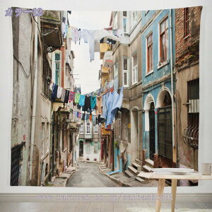 タペストリー 北欧 風景 街並み インテリア おしゃれ 景色 写真 モダンなアート ヨーロッパ 大判 花 部屋 飾り 背景布 オンライン飲み会 リビングルーム ベッドルーム ライブ背景 個性プレゼ