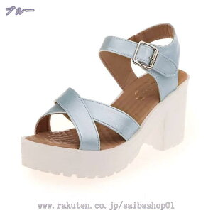 レディース サンダル ウェッジソール サマーシューズ ウエッジ 厚底 美脚 オフィスサンダル 5cmヒール ミドルヒール ストラップ 黒 白 着心地よい 疲れにくい 履きやすい クロスサンダル プ