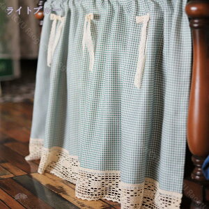 カフェカーテン 格子柄 チェック柄 かわいい 春 夏 おしゃれ カーテン 洗濯可 きれい 小窓 目隠し キッチン 洗面所 丸洗い 部屋 リビング 学校寝室 戸棚の目隠し 本棚 収納ボックスの飾り 綺