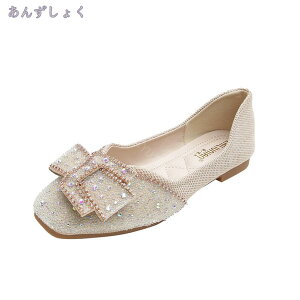 500円OFFクーポン レディース パンプス ぺたんこ スクエアトゥ ローヒール 脱げないフラットシューズ バレエシューズ かわいい おしゃれ コンフォートシューズ 履きやすい 軽い スパンコール