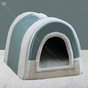 ペットベッド ドーム型 ペットハウス 2way 犬猫用 室内用 保温防寒 ふわふわ クッション付き 犬小屋 屋根付き 猫 テント ペットソファー おしゃれ 洗える 折りたたみ可 寝床 寒さ対策 滑り止