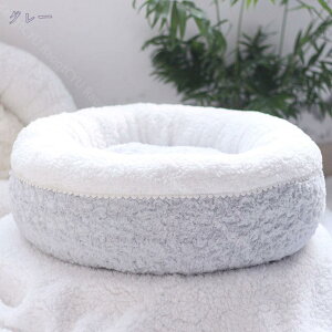 猫 ベッド ペットベッド 犬 ベッド ペットソファ クッション ドーナツ 小型犬用 丸型 ふわふわ もこもこ 暖かい 滑り止め 洗える 保温防寒 型犬 猫 小動物 寝床 通年 猫グッズ 犬グッズ ペッ