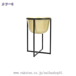 アイアンプランター ウィズゴールドスタンド カバー 鉢 植木鉢 スタンド プランタースタンド 室内 プランター 植物 観葉植物 鉢ポット 鉢プランター アイアン 黒 ゴールド スタイリッシュ