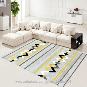 ラグマット おしゃれ ラグ 北欧 柄 ポリエステルラグ 洗える 洗えるラグ マット 滑り止め マイクロファイバー 床暖房対応 ラグ オールシーズン カーペット 洗濯 丸洗い 手洗い 幾何学模様 柄