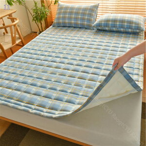ベッドシーツ やわらかい 綿 中綿入り ベッドマット 四隅にゴム付き 夏用 冷房対策 さらさら 汗取り ベッドパッド 快眠 敷パッド 折り畳み式 吸水 速乾 夏 寝具 抗菌 防臭 洗濯機対応 丸洗い