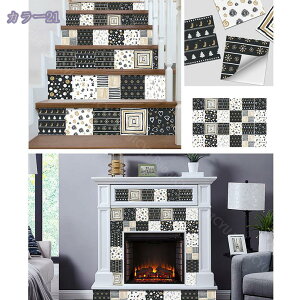 キッチンタイルシール 防水 耐熱 掃除簡単 モザイクタイル シール はがせる キッチン壁紙シール おしゃれ レトロ マンダラ柄 壁紙 DIY 装飾シート リメイクシート 水回り 洗面所 トイレ ウォ