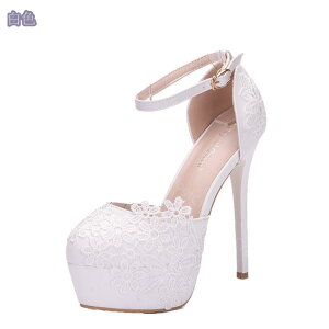 ハイヒール パンプス 結婚式 ホワイト レース 厚底パンプス ストラップ 脱げ防止 ピンヒール セパレートパンプス サンダル 大きいサイズ レディース 靴 歩きやすい 入学式 卒業式 OL 二次会