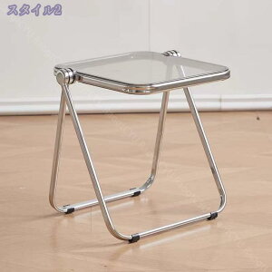 折りたたみテーブル クリア 透明 アウトドアテーブル キャンプテーブル 折り畳みデスク 軽量 省スペース テーブル コンパクト 角が丸い 机 北欧風 韓国風 折りたたみ おしゃれ リビング ダ