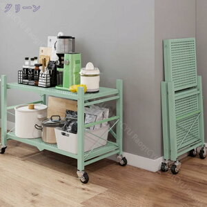 キッチンワゴン 折りたたみ ラック 棚が動かせる サイドワゴン スリム キッチンラック キッチン 収納 キャスター付き ワゴン ワゴン収納 棚 部屋 洗面所 整理収納 作業台 組立不要 3段 折り