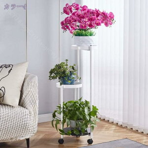 1000円OFFクーポン フラワースタンド 室内 キャスター付き 玄関 鉄製 組立簡単 植物棚 飾り台 園芸ラック ガーデンラック 屋外 植木鉢置き台 おしゃれ 鉢スタンド ベランダ プランタースタン