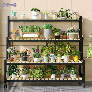 2000円OFFクーポン 植木鉢棚 屋外園芸棚 花立て 屋内保存棚 花置き棚 キャスター付き ガーデニング 棚 フラワースタンド 屋外 室内 観葉植物 花台 組み立てが簡単 超耐荷重 4段 盆栽スタンド