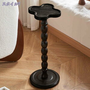 サイドテーブル 軽量 おしゃれ ベッドサイドテーブル 小物置き 組立簡単 さいどテーブルソファ横 北欧風 木目調 丸型 天然木 一本足 省スペース ミニテーブル 小型 ナイトテーブル リビング