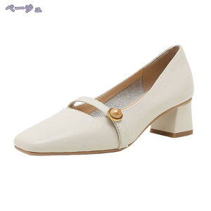 パンプス 黒パンプス ミドルヒール 靴 レディース靴 4.5cmヒール 太めヒール スリッポン スクエアトゥ 女性 滑り止め 美脚パンプス シューズ フォーマルシューズ おしゃれ 歩きやすい 通勤 通