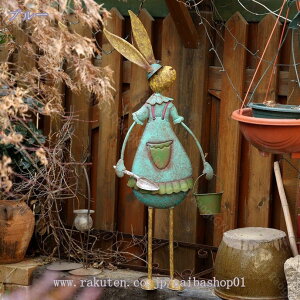 置物 動物 オーナメント オブジェ かわいい ガーデン 雑貨 うさぎ 飾り ガーデニング アニマルオブジェ 庭の装飾 屋外 防水 ガーデンオーナメント インテリア雑貨 庭の風景彫刻 アウトドア