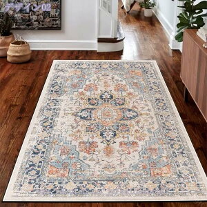 洗えるラグ ヴィンテージ風 抗菌 防臭 ペルシャ絨毯 カーペット ウォッシャブル 洗濯 3畳 2畳 床暖房対応 長方形 カフェ風 ペルシャ風 ラグマット マット 絨毯 ふわふわ オールシーズン 滑り