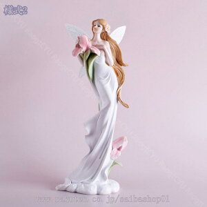 2000円OFFクーポン オブジェ 樹脂製 インテリア 癒しグッズ ギフト 誕生日プレゼント 手彫り 天使 花の妖精 置物 かわいい ホームデコレーション 卓上 部屋の装飾 北欧 北欧風 おしゃれ 結婚祝